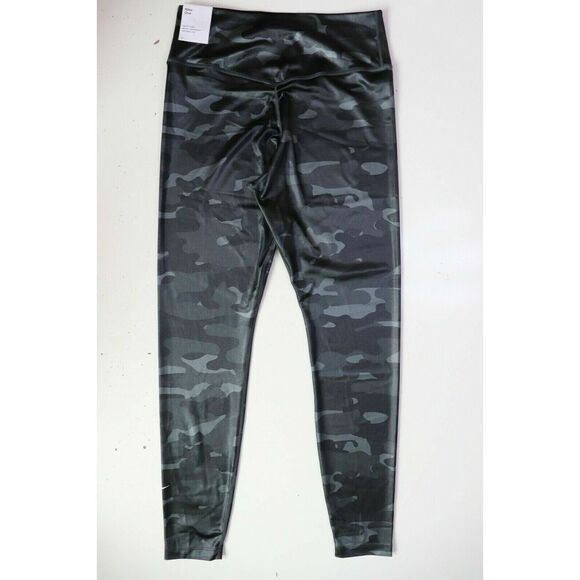 Nike Women's Dri-FIT One Mid-Rise Black Gray Camo Leggings DD4559-070 $70 SIZE L - Picture 6 of 11